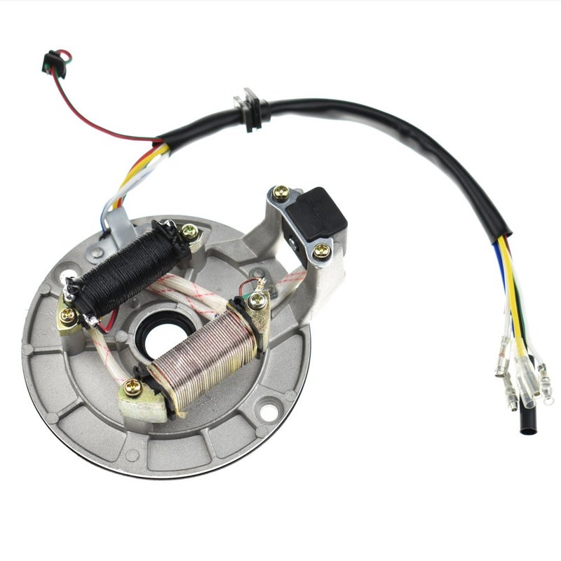 LAXEEM Kick Start Dirt Pit Bike Wire Harness Wiring Loom CDI Ignition Coil Magneto Spark Plug Rebuild Kit for 50cc -125cc Stator CDI Coil ATV Quad Bike Buggy Go Kart - Image 3